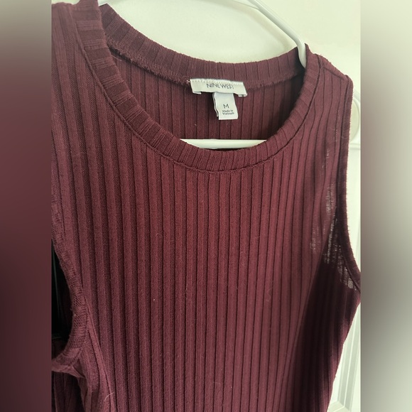 Nine West Sleeveless Ribbed Midi Dress - Picture 2 of 2